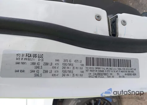 2016 Jeep Patriot Sport z USA, uszkodzony, nr VIN 1C4NJRBB3GD788815